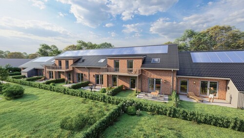 Grünes Quartier Klixbüll: Verkauf einer hochwertigen 2-Zi.Reihenhausmittelscheibe in KfW-40-Standard